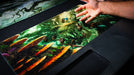"Swordfall Forest" — Fallen Lands Playmat by Carlos Balarezo - for just $39.95! 
