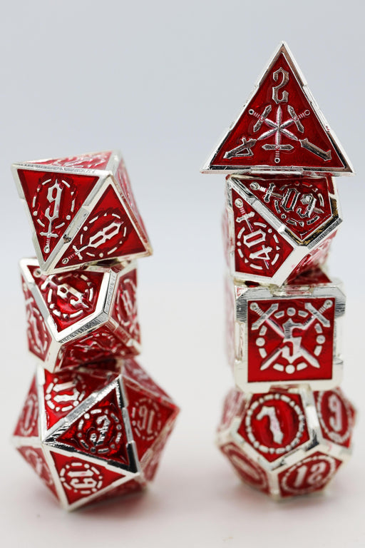 Crossed Swords: Sword of Hearts - Metal Dice Set - for just $39.99! 