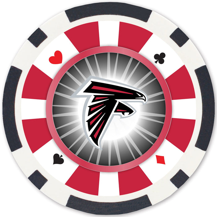 Atlanta Falcons 100 Piece Poker Chips - Just $17.99! Shop now at Retro Gaming of Denver