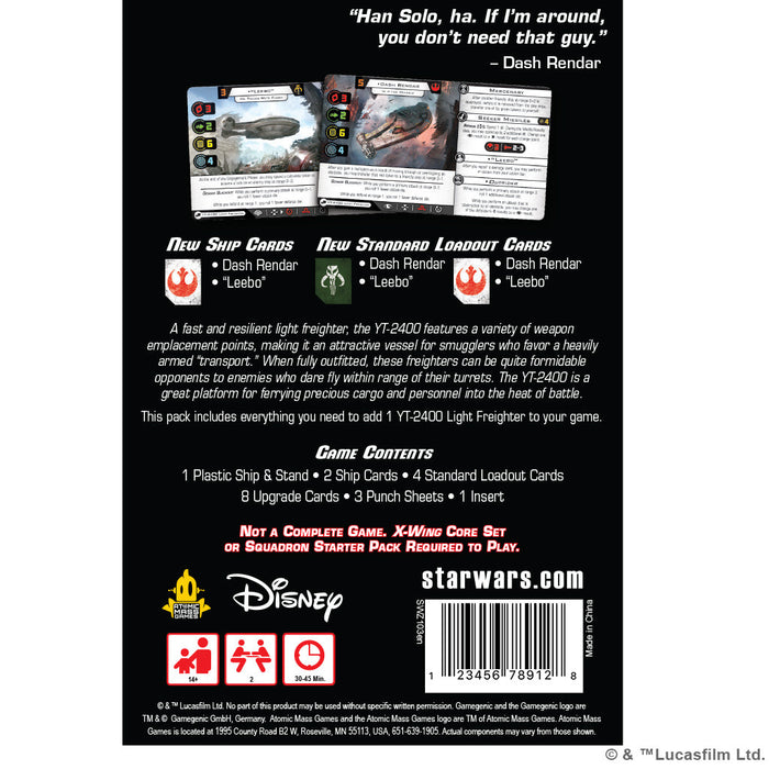 Star Wars: X-Wing 2nd Edition - YT-2400 Light Freighter - for just $44.99! 