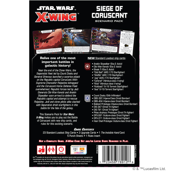 Star Wars: X-Wing 2nd Edition - Siege of Coruscant Battle Pack - Premium Miniatures - Just $24.99! Shop now at Retro Gaming of Denver