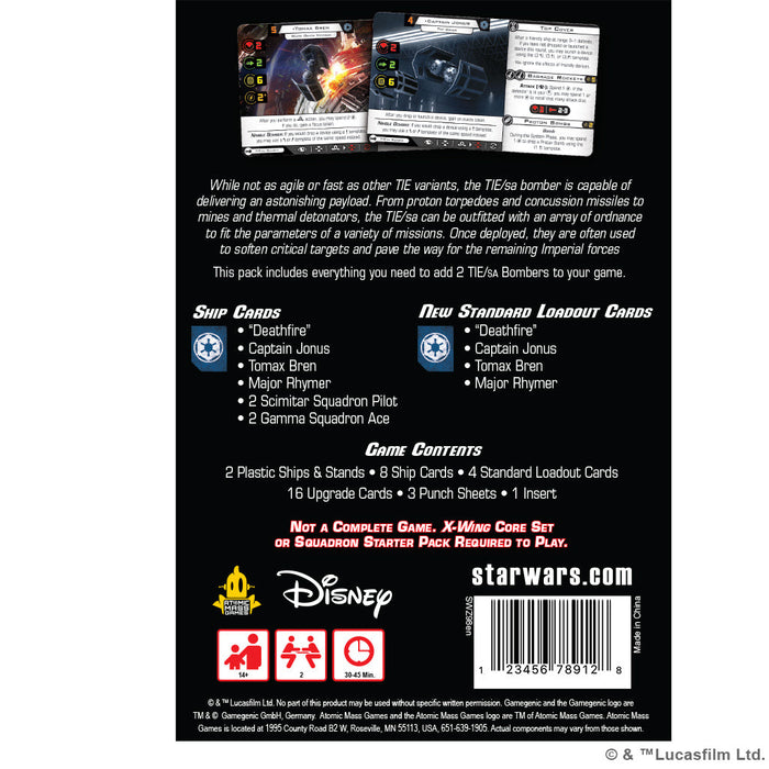Star Wars: X-Wing 2nd Edition - TIE/sa Bomber - for just $44.99! 