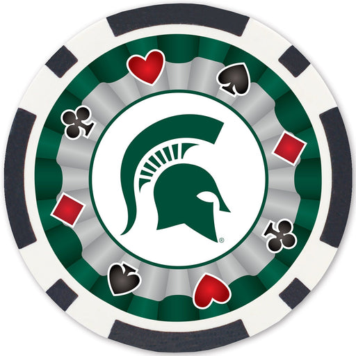 Michigan State Spartans 100 Piece Poker Chips - Just $29.99! Shop now at Retro Gaming of Denver