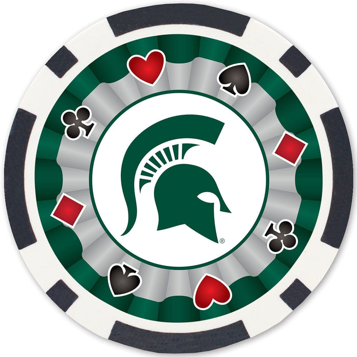Michigan State Spartans 100 Piece Poker Chips - for just $14.99! 