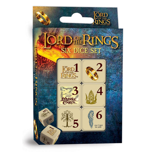 Lord of the Rings 6 Piece D6 Gaming Dice Set - for just $7.99! 