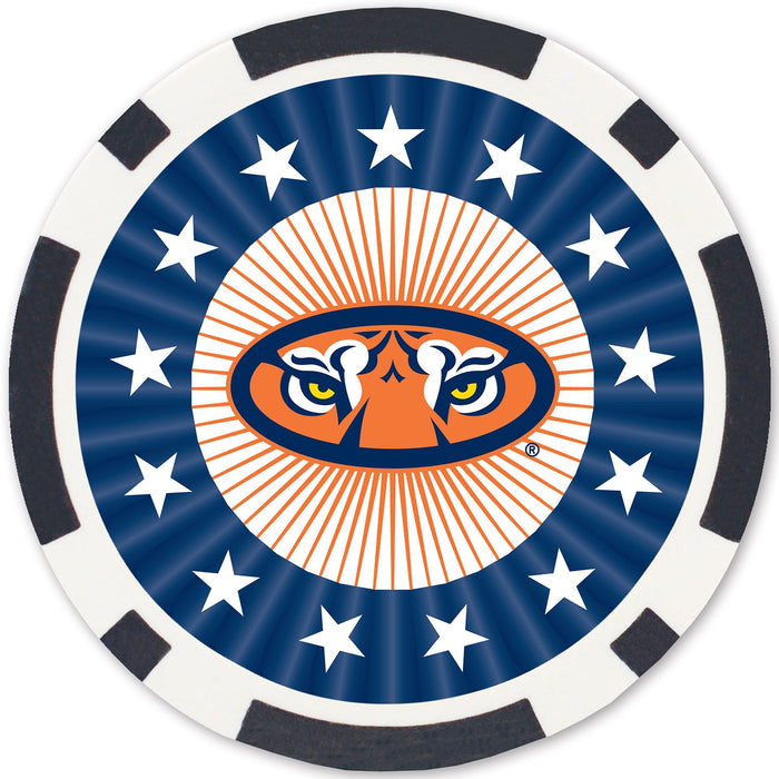 Auburn Tigers 100 Piece Poker Chips - Just $29.99! Shop now at Retro Gaming of Denver