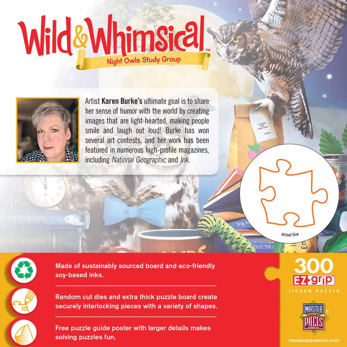 Wild & Whimsical - Night Owls Study Group 300 Piece EZ Grip Jigsaw Puzzle - for just $9.99! 