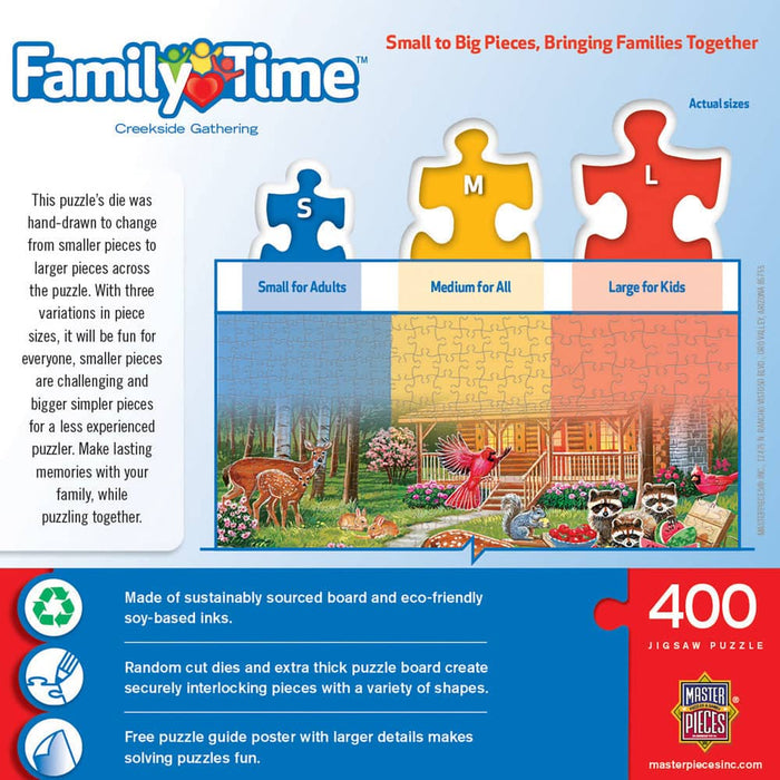 Family Time - Creekside Gathering 400 Piece Jigsaw Puzzle - for just $14.99! 