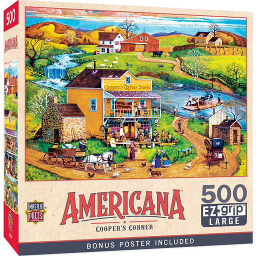 Americana - Cooper's Corner 500 Piece EZ Grip Jigsaw Puzzle - Just $14.99! Shop now at Retro Gaming of Denver