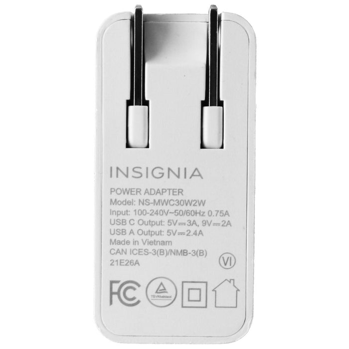 Insignia 30W 2-Port USB-C/USB Wall Charger - White (NS-MWC30W2W) - Just $6.99! Shop now at Retro Gaming of Denver