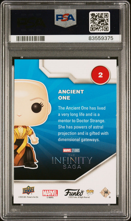 2023 UPPER DECK FUNKO POP MARVEL  ANCIENT ONE CONVENTION #2  PSA 10 - for just $54! 