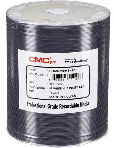 CMC Pro Taiyo Yuden 16X DVD-R 4.7GB White Inkjet Hub Printable [Discontinued] - for just $41.95! 
