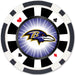 Baltimore Ravens 100 Piece Poker Chips - Just $29.99! Shop now at Retro Gaming of Denver