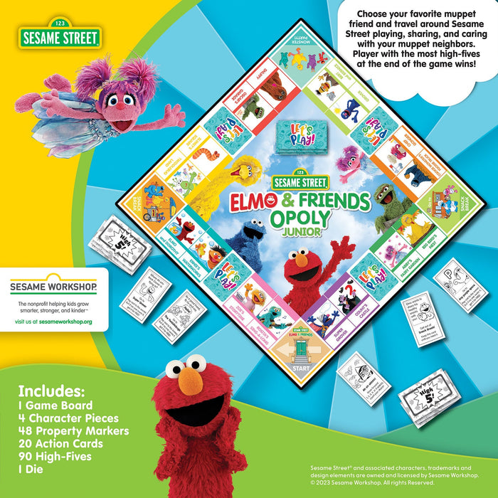 Sesame Street - Elmo & Friends Opoly Junior - Just $24.99! Shop now at Retro Gaming of Denver