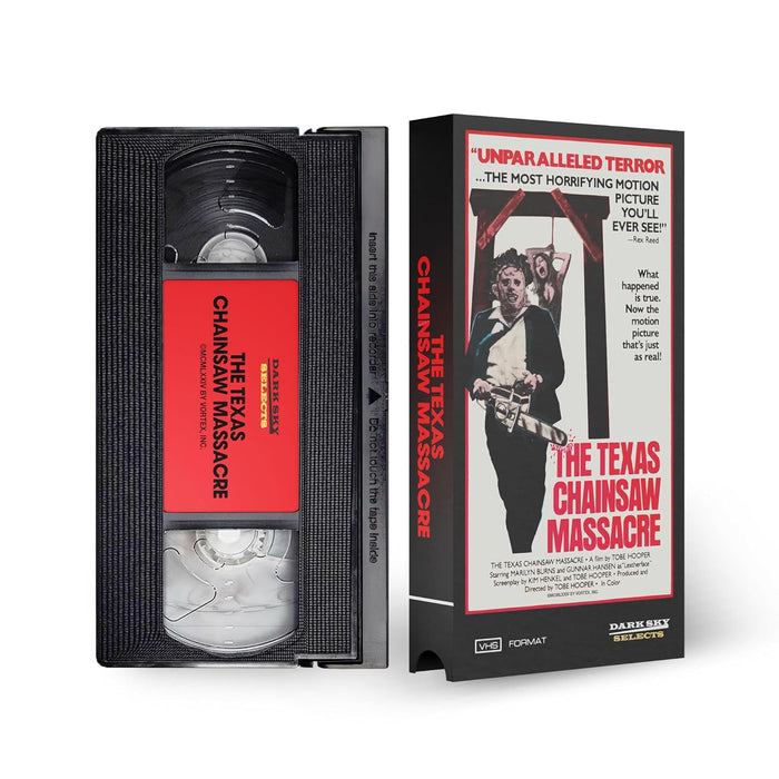 The Texas Chain Saw Massacre - 50th Anniversary Chainsaw Edition (4K Ultra HD + Blu-ray + VHS) - for just $139.99! 
