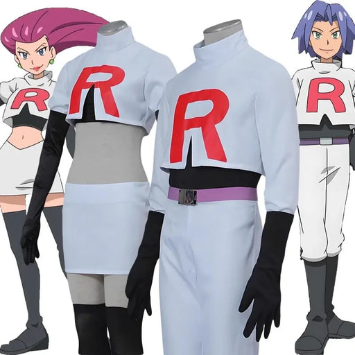 Team Rocket Jessie & James Cosplay Set – Anime Full Outfit for Men & Women - for just $33.95! 