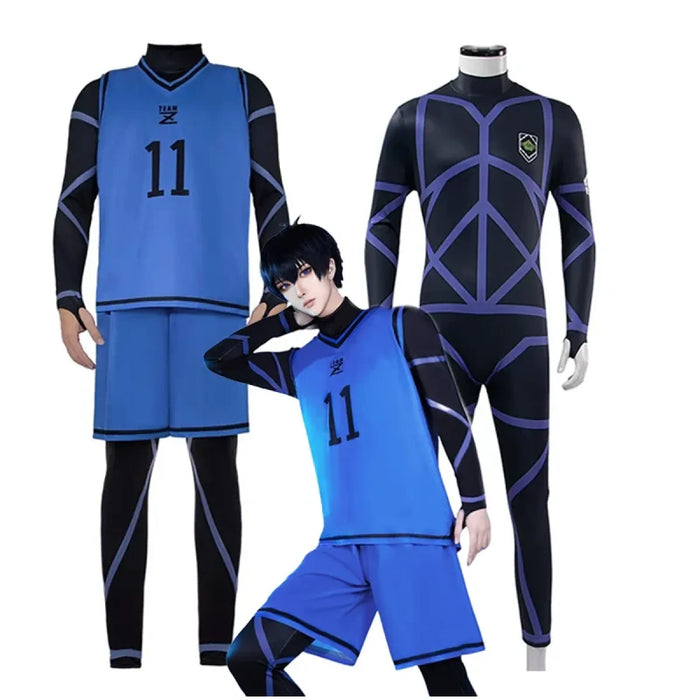 Lock Isagi Yoichi Cosplay Set – Anime Sports Jersey & Jumpsuit - for just $36.99! 