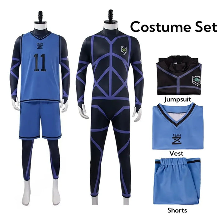 Lock Isagi Yoichi Cosplay Set – Anime Sports Jersey & Jumpsuit - for just $36.99! 