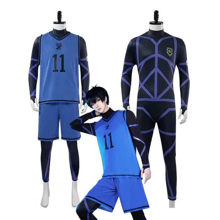 Lock Isagi Yoichi Cosplay Set – Anime Sports Jersey & Jumpsuit - for just $36.99! 