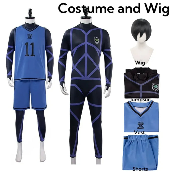 Lock Isagi Yoichi Cosplay Set – Anime Sports Jersey & Jumpsuit - for just $36.99! 