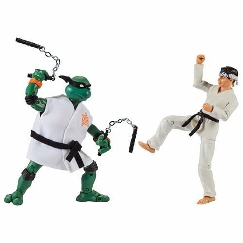 Teenage Mutant Ninja Turtles X Cobra Kai - Michelangelo vs. Daniel LaRusso 2-Pack Action Figures - Just $43.97! Shop now at Retro Gaming of Denver