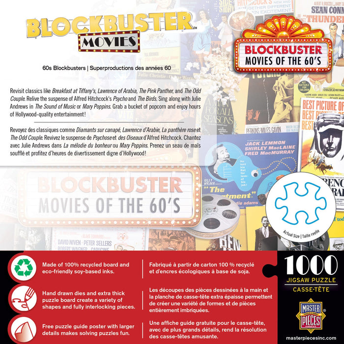 60's Blockbusters 1000 Piece Jigsaw Puzzle - Just $16.99! Shop now at Retro Gaming of Denver