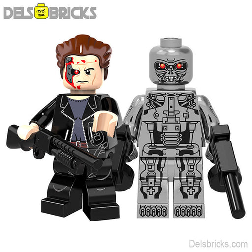 Terminator T-800 Set of 2 Lego custom Minifigures Custom toys - Premium Minifigures - Just $9.99! Shop now at Retro Gaming of Denver