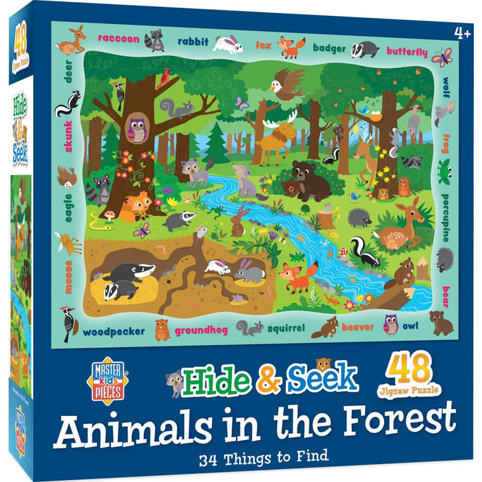 Hide & Seek - Animals in the Forest 48 Piece Jigsaw Puzzle - for just $12.99! 