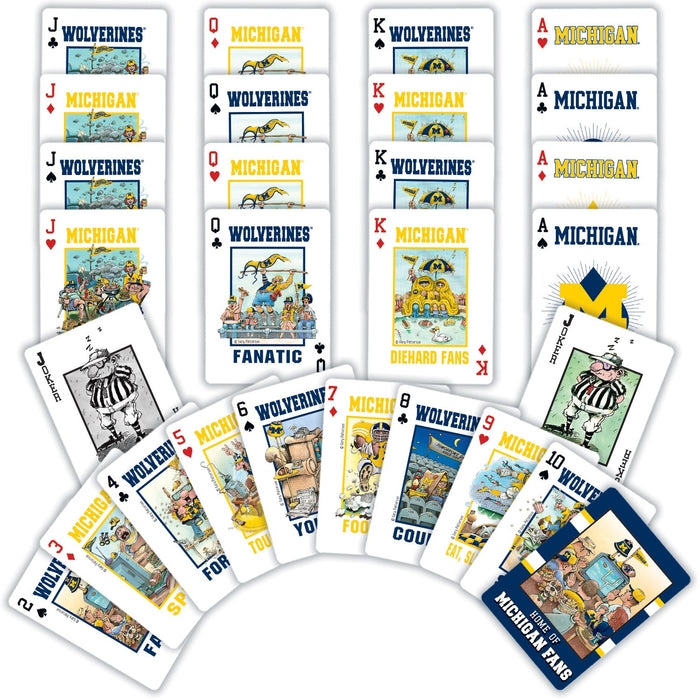 Michigan Wolverines Fan Deck Playing Cards - 54 Card Deck - Just $6.99! Shop now at Retro Gaming of Denver