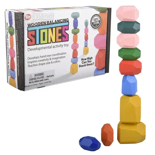 10 pieces Wooden Balancing Stones - Just $11.99! Shop now at Retro Gaming of Denver