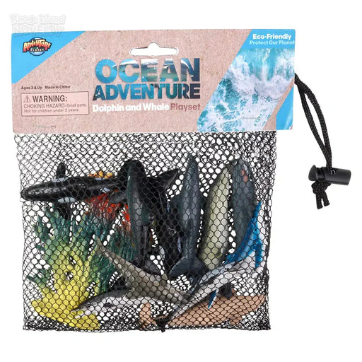 12 Piece Dolphin And Whale Mesh Bag Play Set - Premium Imaginative Play - Just $7.99! Shop now at Retro Gaming of Denver