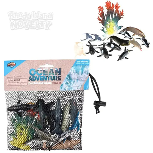 12 Piece Dolphin And Whale Mesh Bag Play Set - Premium Imaginative Play - Just $7.99! Shop now at Retro Gaming of Denver