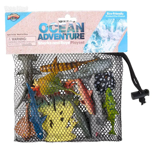 12 Piece Shark And Ray Mesh Bag Play Set - Premium Imaginative Play - Just $7.99! Shop now at Retro Gaming of Denver