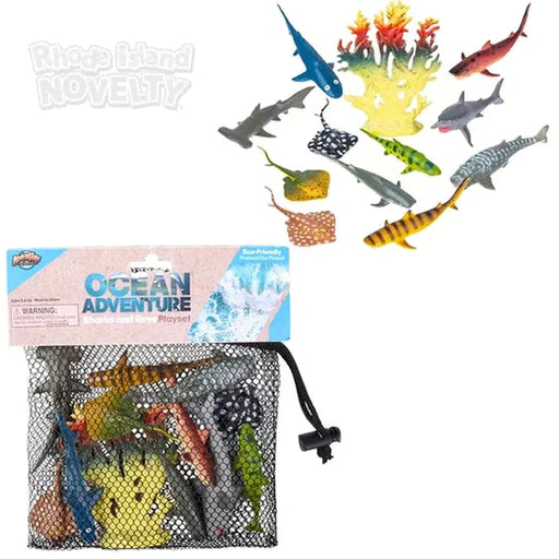12 Piece Shark And Ray Mesh Bag Play Set - Premium Imaginative Play - Just $7.99! Shop now at Retro Gaming of Denver