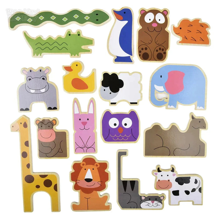 17 Piece Wooden Zoo Animal Raised Up Puzzle - Just $12.99! Shop now at Retro Gaming of Denver