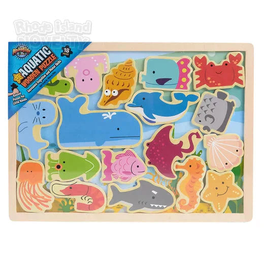 18 Piece Wooden Aquatic Raised Up Puzzle - Just $12.99! Shop now at Retro Gaming of Denver