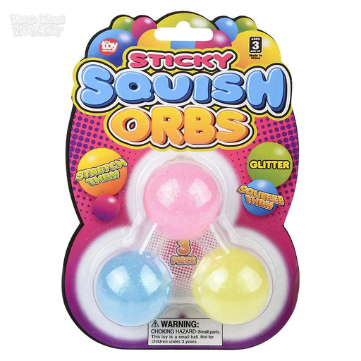 1.6" Squish Sticky Glitter Orbs 3 Pack - Just $2.99! Shop now at Retro Gaming of Denver