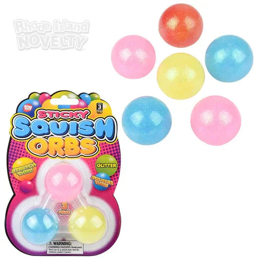 1.6" Squish Sticky Glitter Orbs 3 Pack - Just $2.99! Shop now at Retro Gaming of Denver