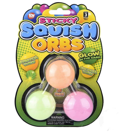 1.6" Squish Sticky Glow In The Dark Orbs 3 Pack - Just $2.99! Shop now at Retro Gaming of Denver