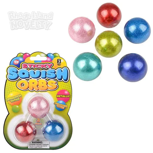 1.6" Squish Sticky Metallic Orbs 3 Pack - Just $2.99! Shop now at Retro Gaming of Denver