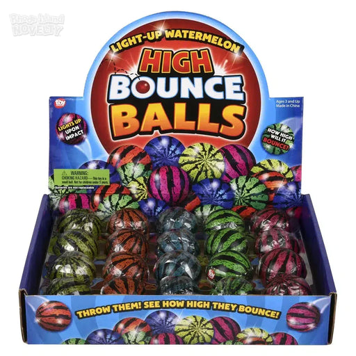 1.75" Light-Up Watermelon Hi Bounce Ball - Just $1.99! Shop now at Retro Gaming of Denver