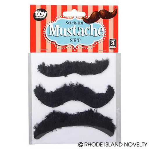3.5" 3 Piece Stick On Mustache Set - Premium Imaginative Play - Just $0.99! Shop now at Retro Gaming of Denver