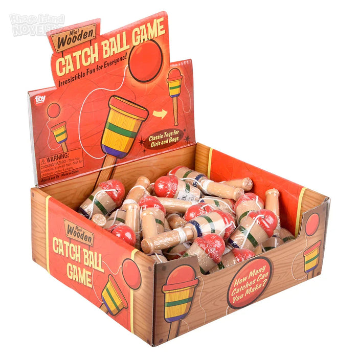 4" Mini Wooden Catch Ball Game - Just $2.99! Shop now at Retro Gaming of Denver