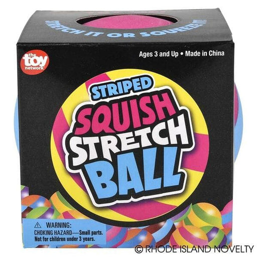 4" Squish Striped Stretch Gummi Ball - Just $5.99! Shop now at Retro Gaming of Denver