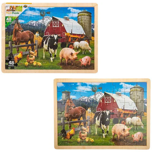 48 Piece Farm Animal Wooden Puzzle - Just $12.99! Shop now at Retro Gaming of Denver