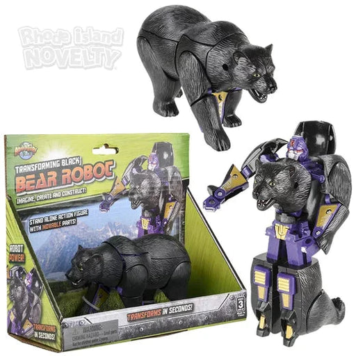 5" Black Bear Transforming Robot Action Figure - Premium Action Figures - Just $9.99! Shop now at Retro Gaming of Denver