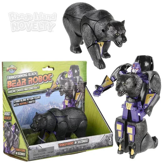 5" Black Bear Transforming Robot Action Figure - Just $9.99! Shop now at Retro Gaming of Denver