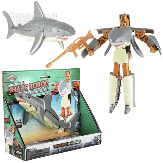 5" Great White Shark Transforming Robot Action Figure - Premium Action Figures - Just $9.99! Shop now at Retro Gaming of Denver