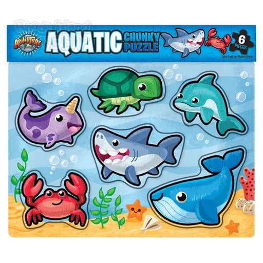 6 Piece Chunky Aquatic Theme Wooden Puzzle - Just $12.99! Shop now at Retro Gaming of Denver