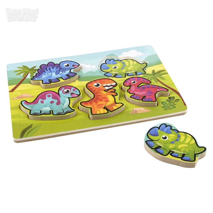 6 Piece Chunky Dinosaur Theme Wooden Puzzle - Just $12.99! Shop now at Retro Gaming of Denver